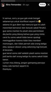 Nino Fernandez: Masa Lalu! Tudingan Red Flag Bikin Gerah